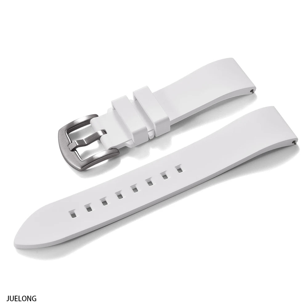 JUELONG New Classic FKM Fluorine Rubber Watch Strap Quick Release 18mm-19-20mm-21-22mm 23-24mm For Each Brand Diving Watch Bands