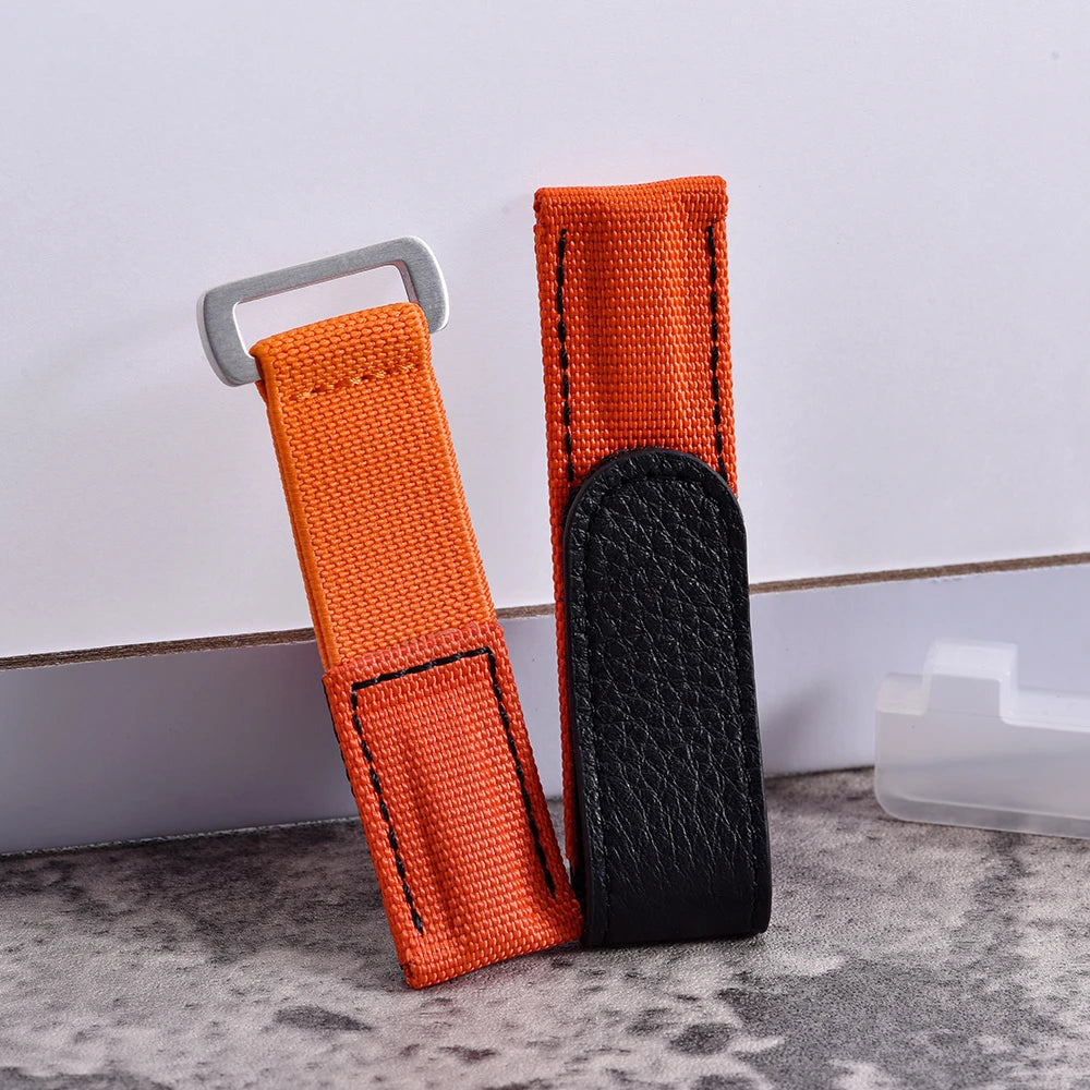Nylon Strap 20mm Hook and Loop Fastener Watch Band Military Nylon Wristbelt Leather Bracelet for Omega Seiko Tudor MenWomen Belt