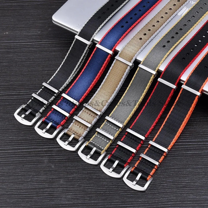 18mm 20mm 22mm Soft Nylon Watchband Bracelet Army Military Men Sport Strap for Omega 007 for Seamaster 300 Replacement Wristband