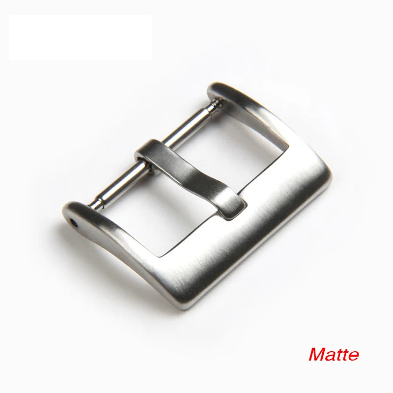 Metal Watch Buckle – 16–24mm, Stainless Steel, Silver/Black/Rose Gold