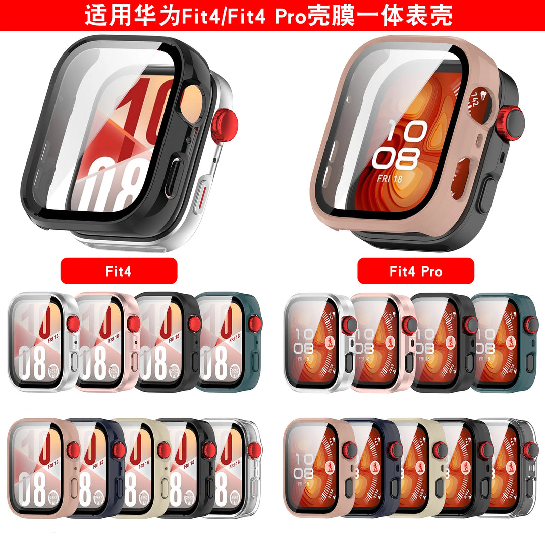 PC+Glass Full Protective Case for Huawei Watch Fit 4/Pro