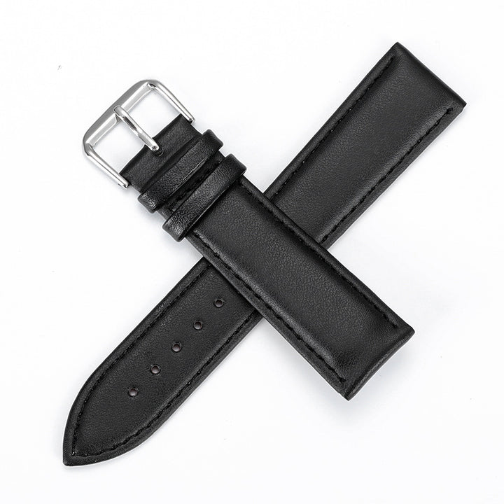 Soft Leather Watch Strap 8–24mm for Men & Women (Purple, Green, Blue)