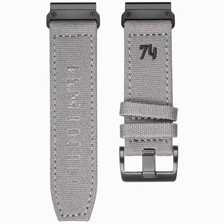 HEMSUT Canvas QuickFit Watch Strap – 20/22/26mm for Garmin fēnix, Tactix, Forerunner, MARQ