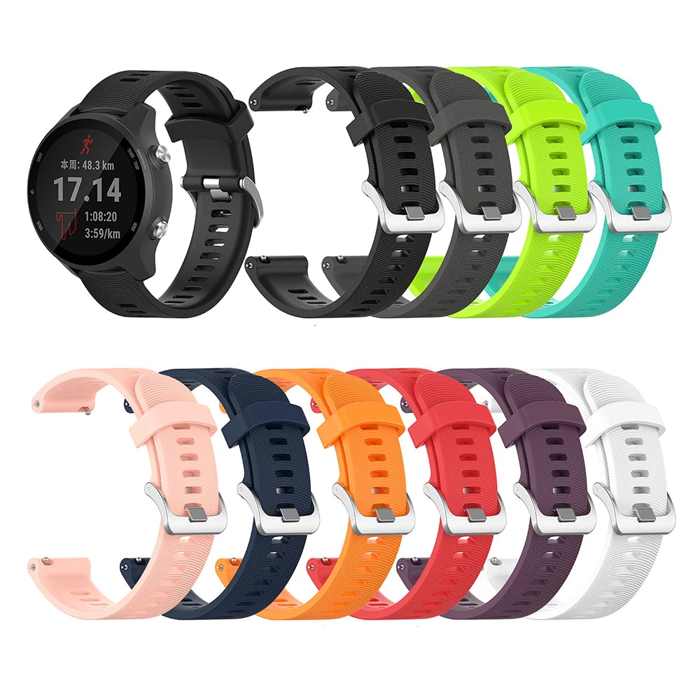 20mm Garmin Silicone Replacement Strap – Forerunner & Vivoactive Series