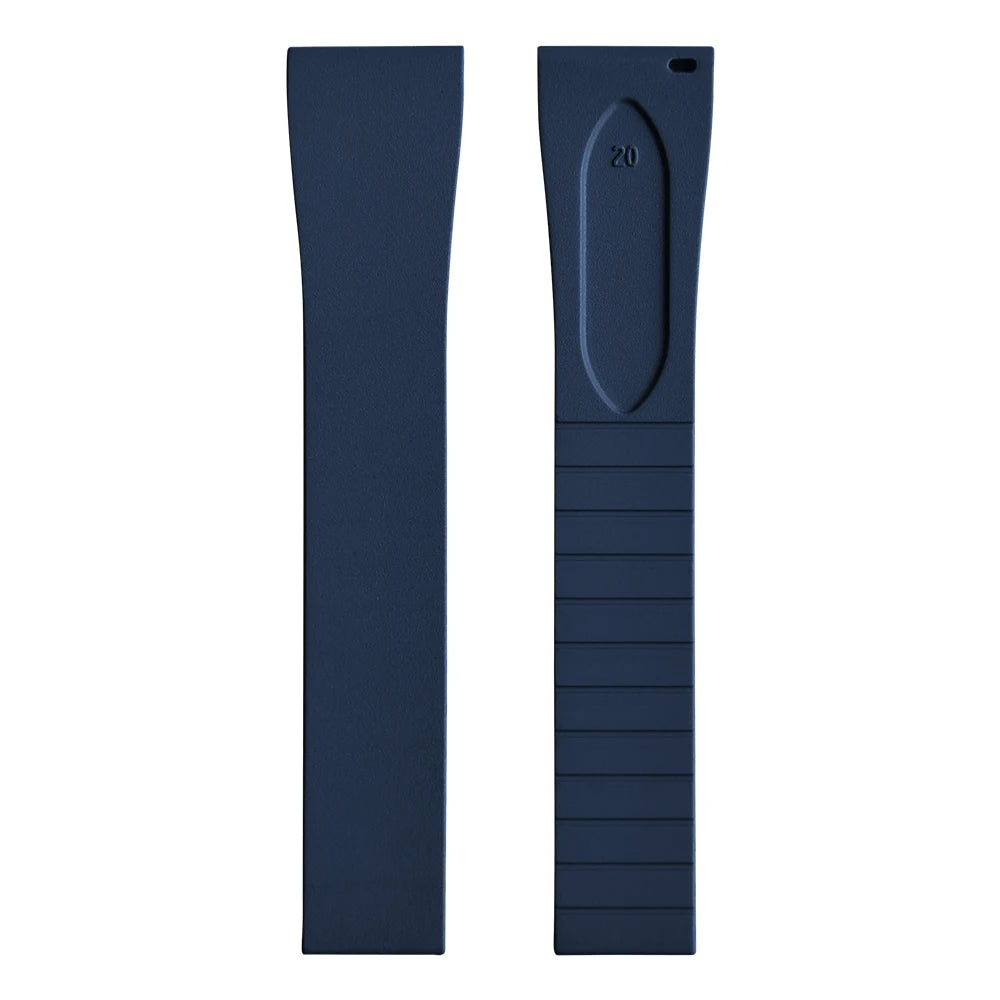 CTS FKM Rubber Watch Strap 16mm 18mm 19mm 20mm 21mm 22mm Quick Release Butterfly Buckle Watch Band CTS Strap For Cut To Size