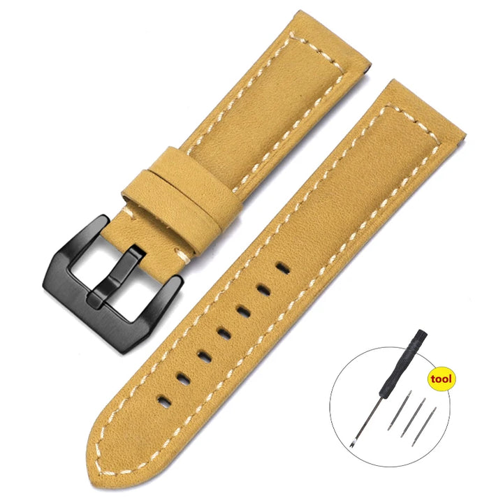 Genuine Leather Watch Strap – 20-26mm Crazy Horse for Panerai PAM111/441/312