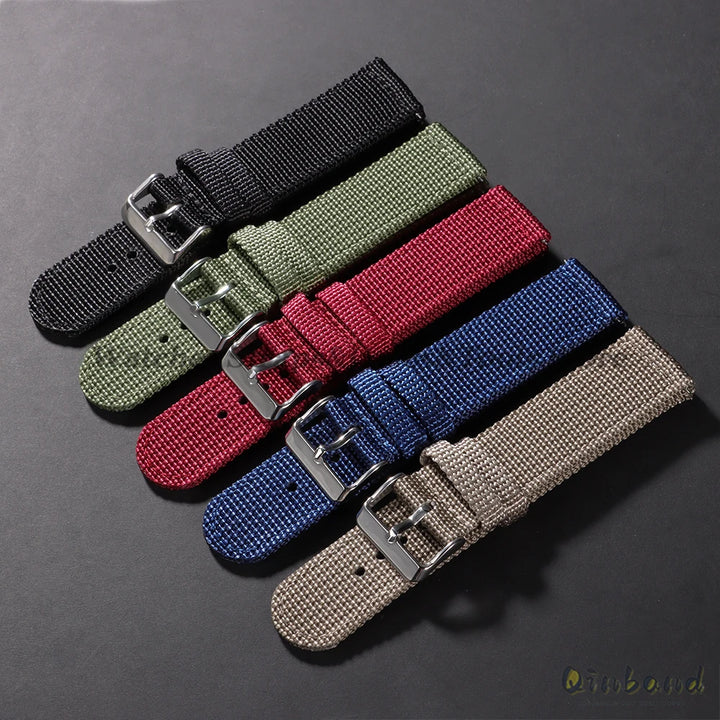 18mm 20mm 22mm 24mm Nylon Canvas Watchband Strap Woven Soft Belt for Omega Bracelet for Men Women Sport Quick Release Wrist Band