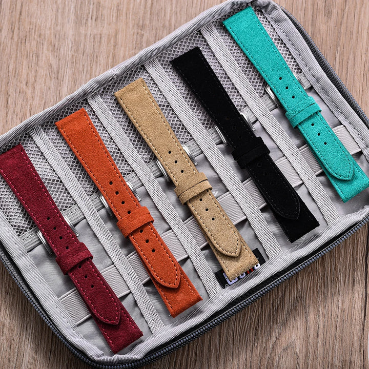 Vintage Suede Leather Watch Strap 18-22mm Quick Release for Omega, Seiko, Cartier, Tissot