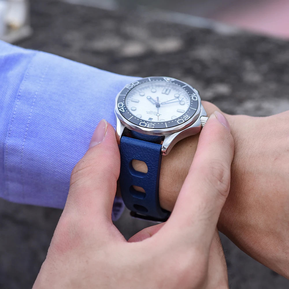 Tropical Fluororubber Strap For Oris S-eiko Citizen Quick Release Watch Band 20mm 22mm New FKM Tropical Strap Smart Watch Strap