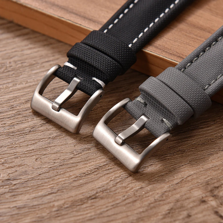 Universal Sailcloth Watch Band 18mm 20mm22mm Sailcloth Leather Strap Qucik Release Bracelet Accessories for Omega for Seiko Belt
