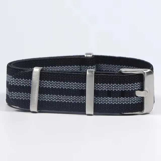 Trendy Nylon Military Watch Strap – 18/20/22mm Elastic French Troops Style