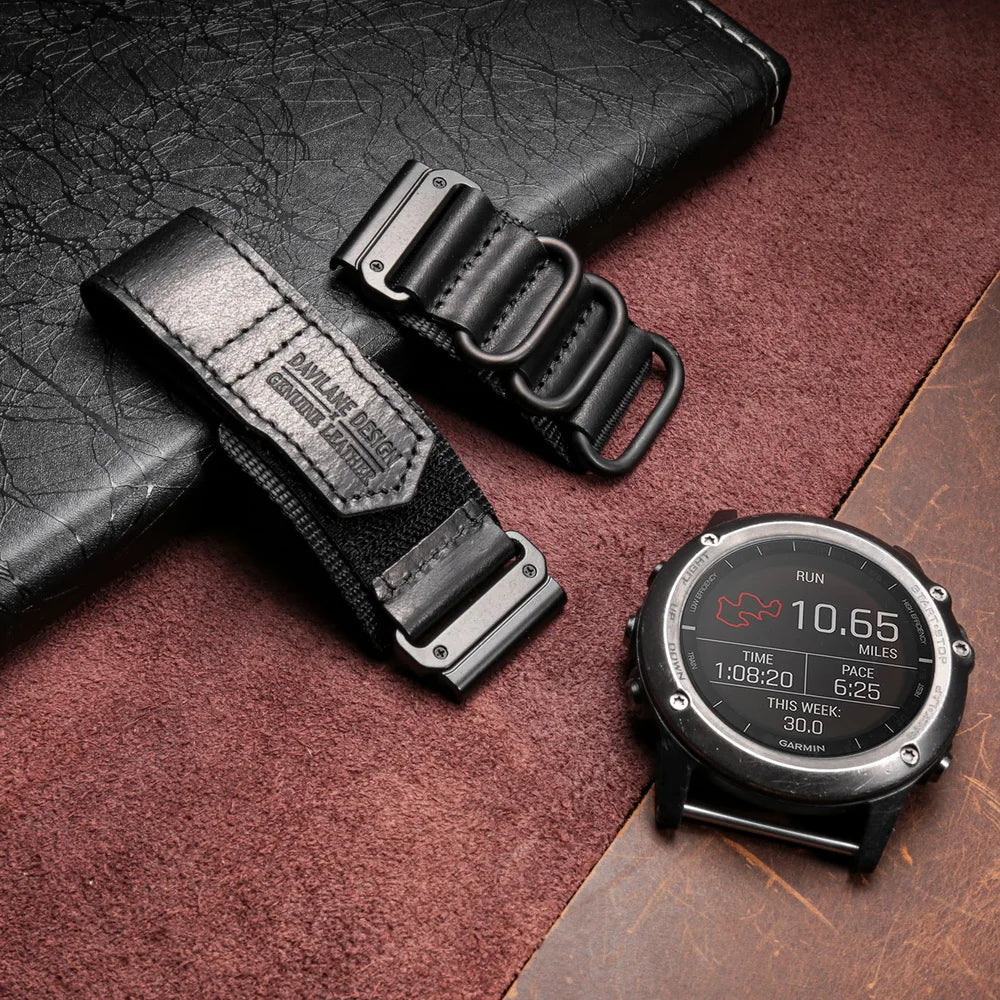 HEMSUT Nylon QuickFit Watch Strap – 20/22/26mm for Garmin Fenix 6/7/8, Forerunner, Epix, Instinct, Tactix