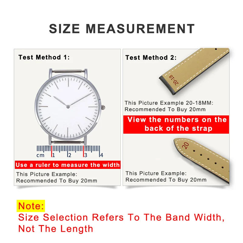 Genuine Leather Watch Strap for Diesel (22–30mm)