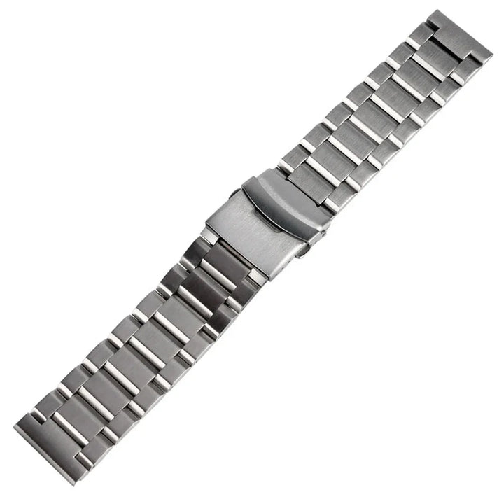 Stainless Steel Metal Watch Strap with Luxury Buckle (18–25mm)