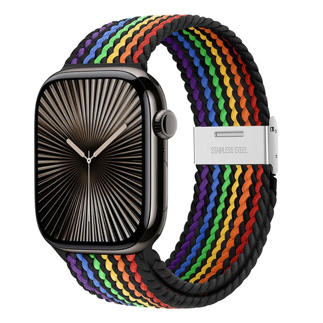 Strap For Apple watch band 46mm 45mm 44mm 49mm 40mm 41mm 42mm Braided loop correa bracelet iWatch series 10 8 9 7 5 se 6 4 Ultra