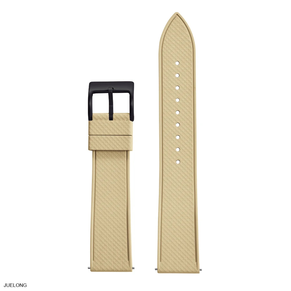 Premium Grade Mosaic FKM Rubber Watch Strap 20mm 22mm Quick Release Watch Bands Diving Waterproof Soft Wristband