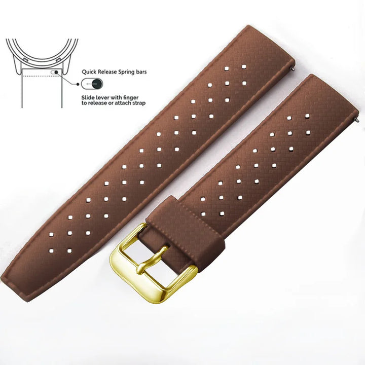 Tropical Silicone Watch Band 18–22mm (Quick Release)