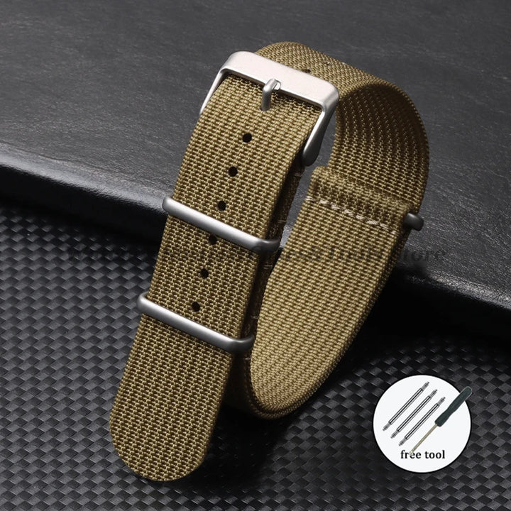 High-Quality Nylon Watch Strap 18/20/22mm (Military Style)