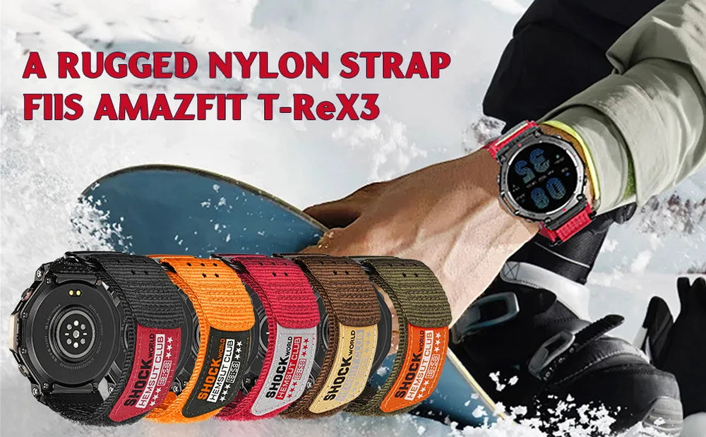 HEMSUT Nylon Sports Watch Strap for Amazfit T-Rex 2/3