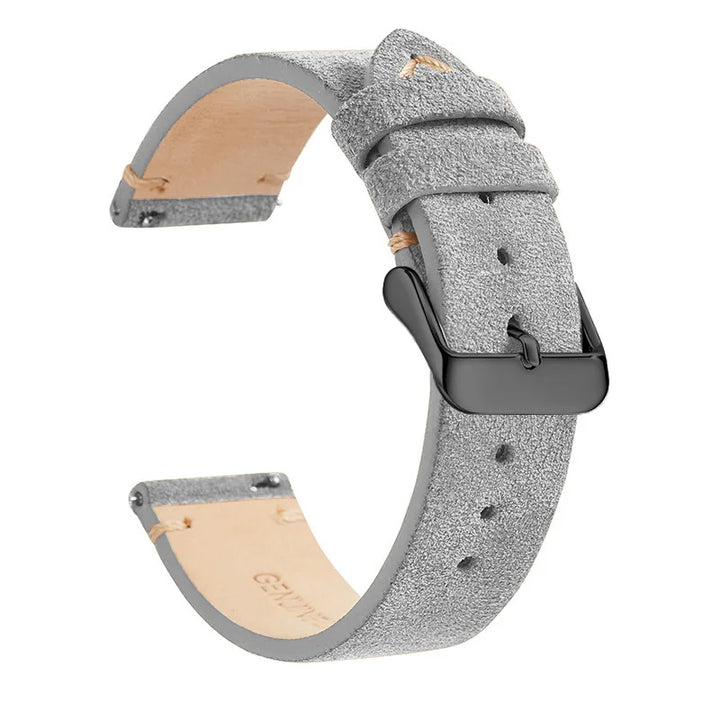 Genuine Leather Quick-Release Watch Strap 14–22mm