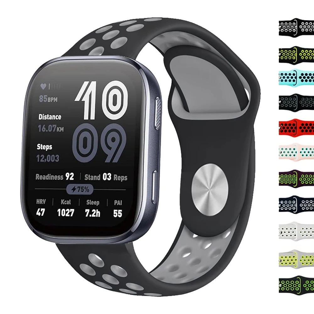 20mm/22mm Silicone band For Amazfit GTS 4/3/2/2e/2 4 Mini GTR 4/2/3 Pro/47mm/stratos 3 Watch Bracelet correa Amazfit bip 6 strap