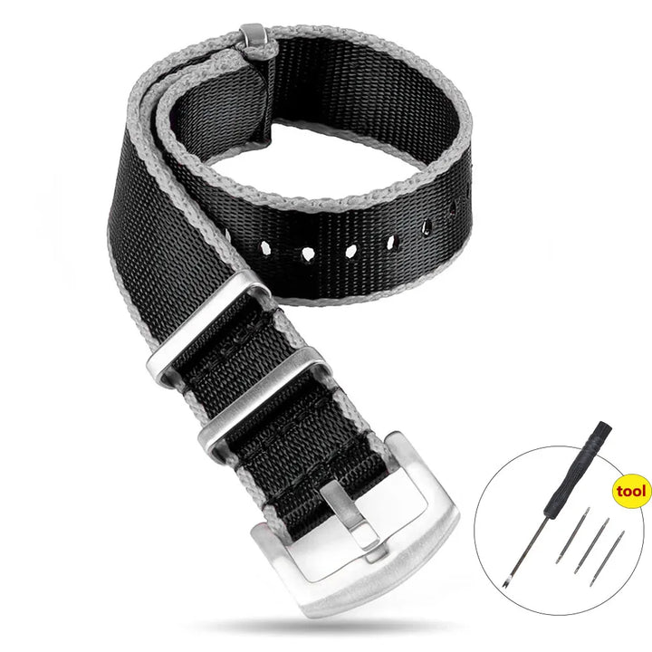 High Density Nylon Watch Band 20–22mm