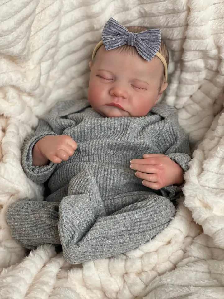 49 cm Levi Reborn Baby Doll – Sleeping Silicone Body, 3D Painted Skin & Visible Veins
