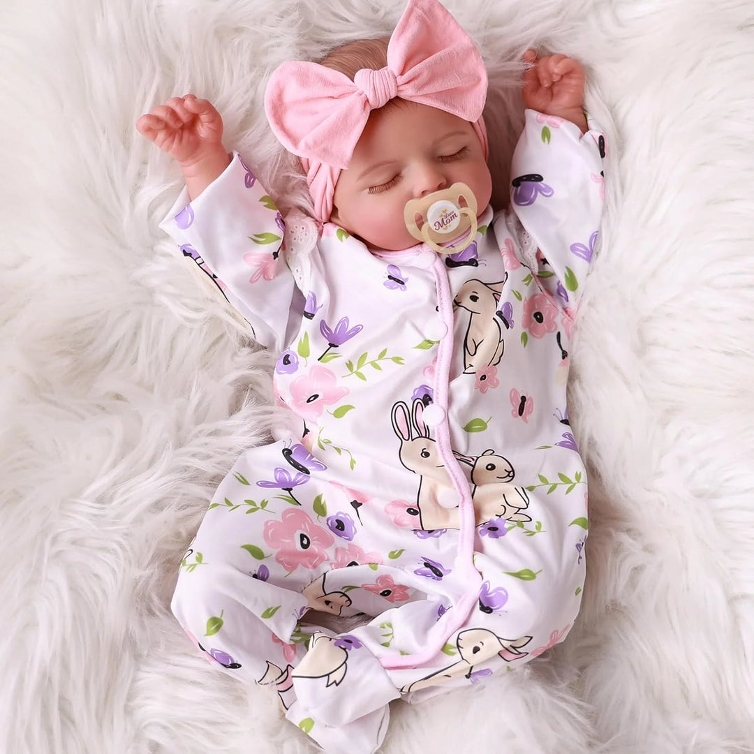 18″ Rosalie Newborn Reborn Baby Doll – Hand‑Painted, High‑Quality 3D Skin Tone with Toy