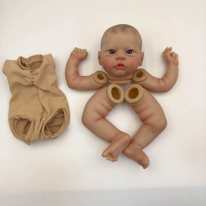 19″ Evi Reborn Doll Kit – Painted DIY Doll Parts with Hand‑Painted Hair