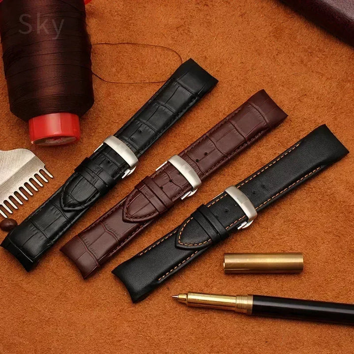 Genuine Calfskin Leather Watch Strap for Tissot (22–24mm)