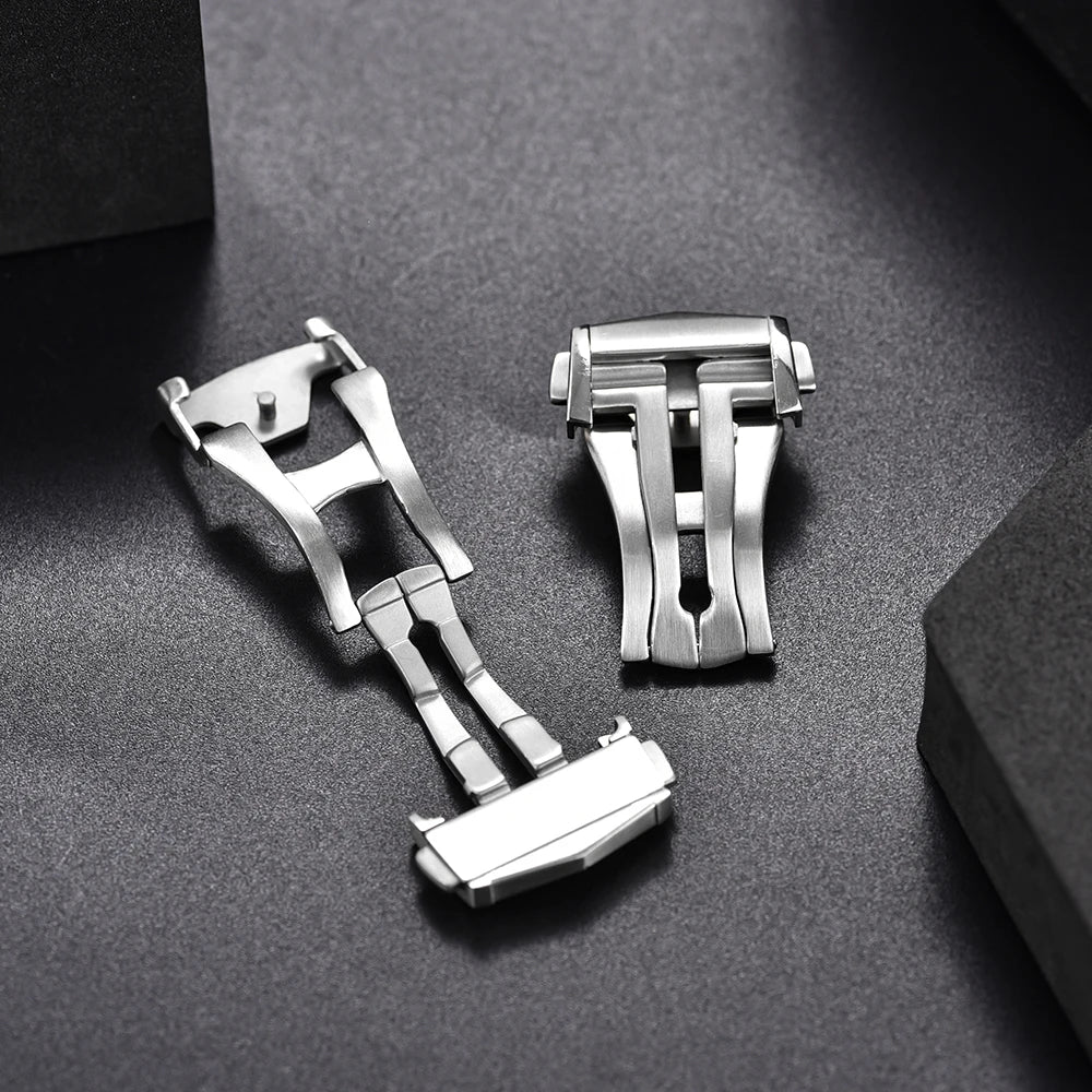 JUELONG Metal Folding Buckles For Omega 18mm 20mm 22mm Steel Brush Buckle Nylon Leather Rubber Watchband Clasp Deployment Clasps