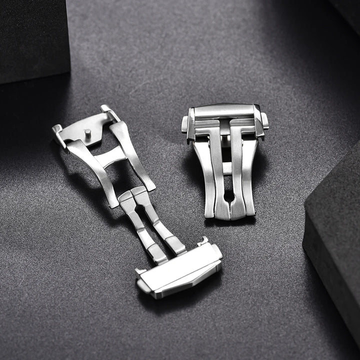 JUELONG Metal Folding Buckles For Omega 18mm 20mm 22mm Steel Brush Buckle Nylon Leather Rubber Watchband Clasp Deployment Clasps