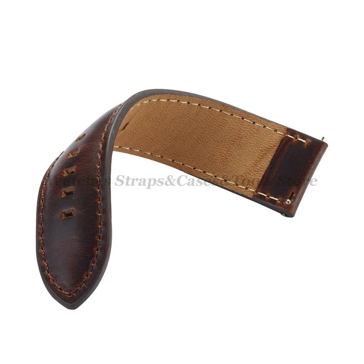 Vintage Cowhide Leather Watch Strap 18–26mm Quick Release – Universal