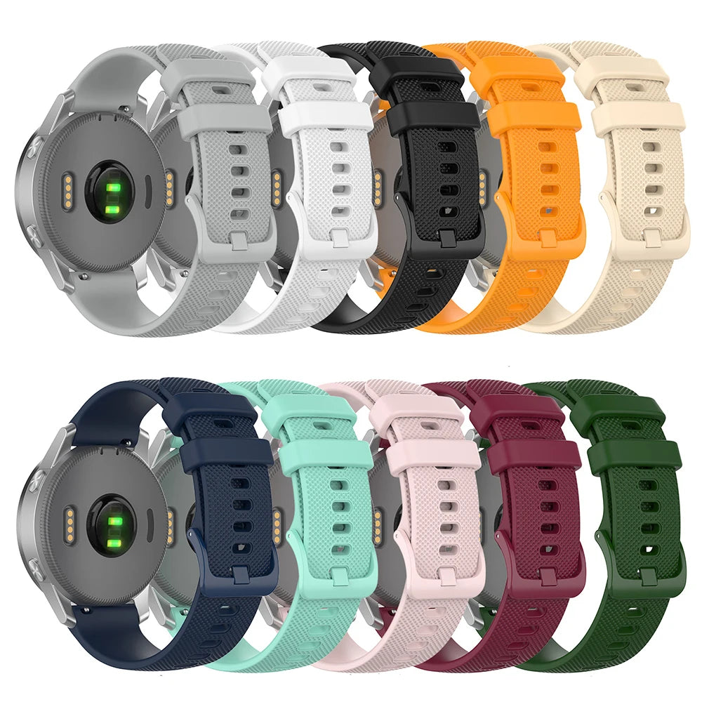 Silicone Watch Strap – 18–22mm for Garmin Vivoactive & Venu
