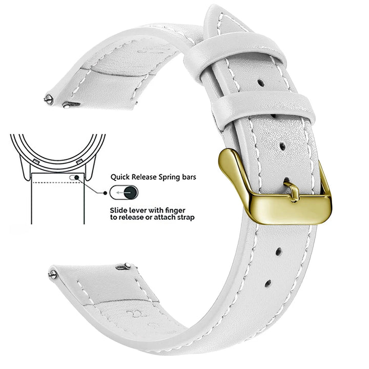 Samco Genuine Leather Watch Band 18–22mm (Quick Release)