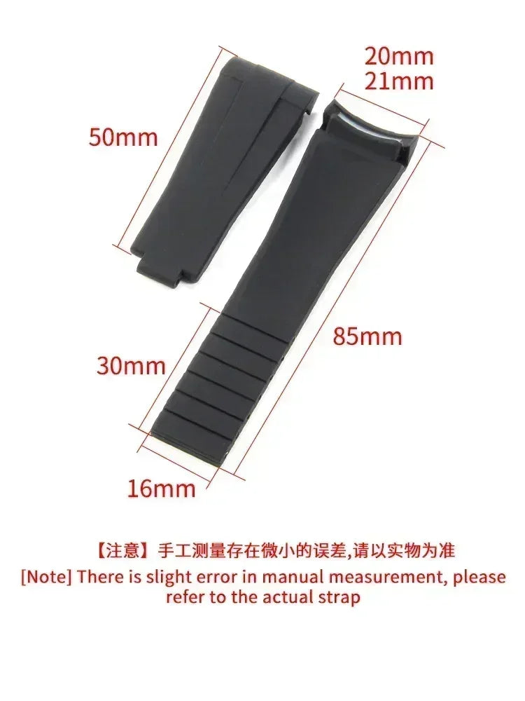 Silicone Watch Strap 20–21mm for Rolex Submariner & Daytona