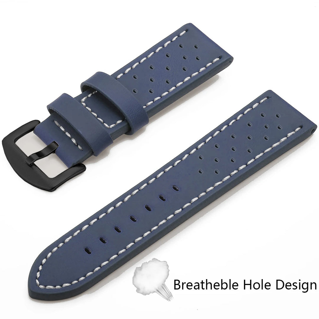 SAMCO Vintage Leather Watch Band 18–24mm
