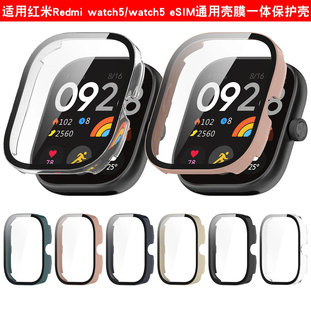 PC+Tempered Glass Full Protective Case for Redmi Watch 5