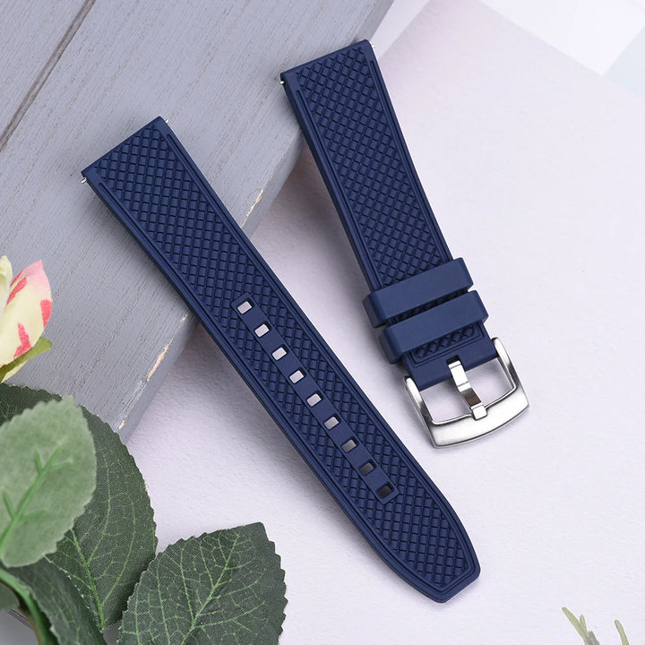 NATOBELT Bullet Shape HAISCH FKM Rubber Watch Strap 18mm 20mm 22mm 24mm Quick Release WatchBand Diving Waterproof Wristband