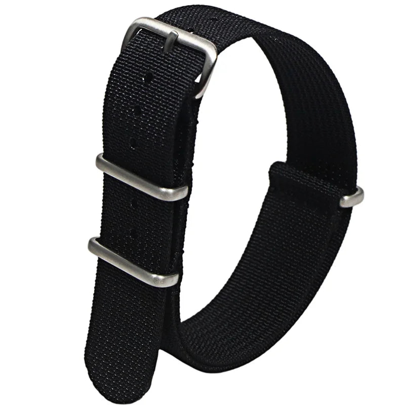 Ribbed Nylon Military Watch Strap (20-22mm)
