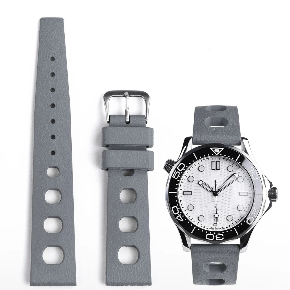 Tropical Fluororubber Strap For Oris S-eiko Citizen Quick Release Watch Band 20mm 22mm New FKM Tropical Strap Smart Watch Strap