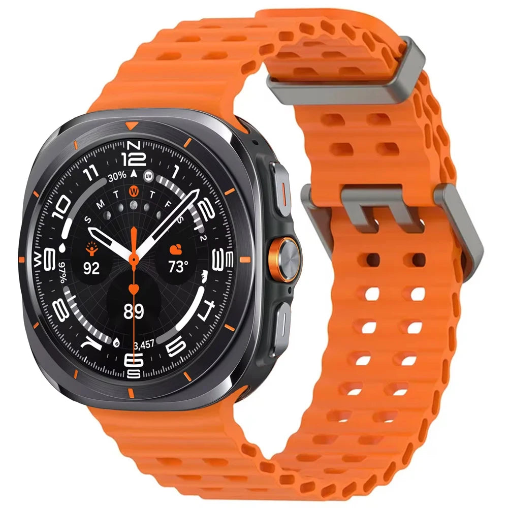 Marine Silicone Samsung Galaxy Watch Strap – 47mm Sport for Galaxy Watch 7 Ultra