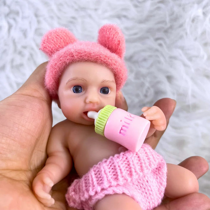 6" Mini Lifelike Full‑Silicone Reborn Baby Loulou