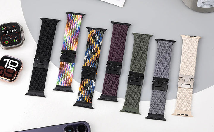 Parachute Straps for Apple watch 10 Band 46mm 42mm 45mm Ultra 49mm 44mm 41mm Braided bracelet correa iWatch Series 9 8 SE 5 6 7