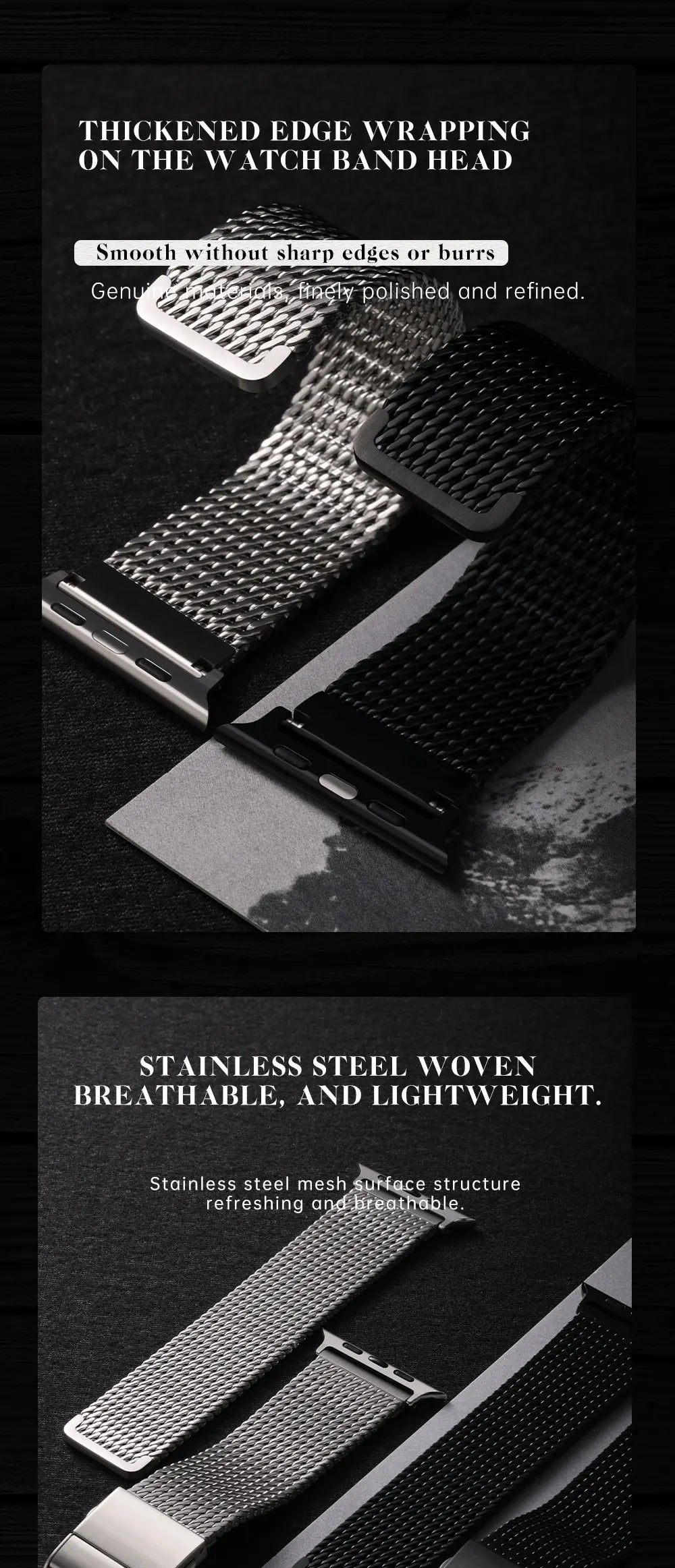 Top Stainless Steel Milanese Mesh Strap For Apple Watch Ultra 2 49mm Series 10 46mm 42mm 45mm 44mm Bracelet Apple Watch Band