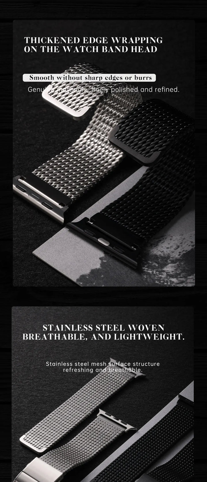 Top Stainless Steel Milanese Mesh Strap For Apple Watch Ultra 2 49mm Series 10 46mm 42mm 45mm 44mm Bracelet Apple Watch Band