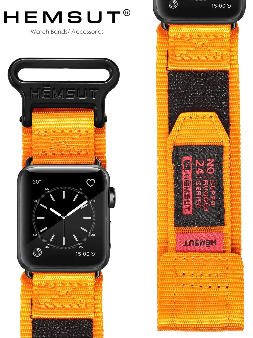 HEMSUT For Apple Watch Band 38 41 42 45MM Sport Nylon Wrist Straps For Ultra 49MM Mini Band 4 Iwatch 7 5 6 Se 2 3