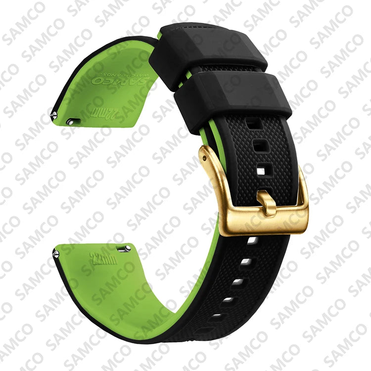Premium Silicone Rubber Watch Band 18–22mm (Quick Release)