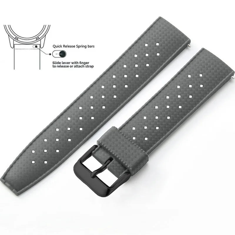 Tropical Silicone Watch Band 18–22mm (Quick Release)