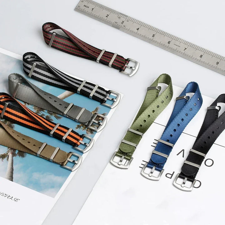 High‑Density Nylon Watch Strap – 20/22mm, Military Style